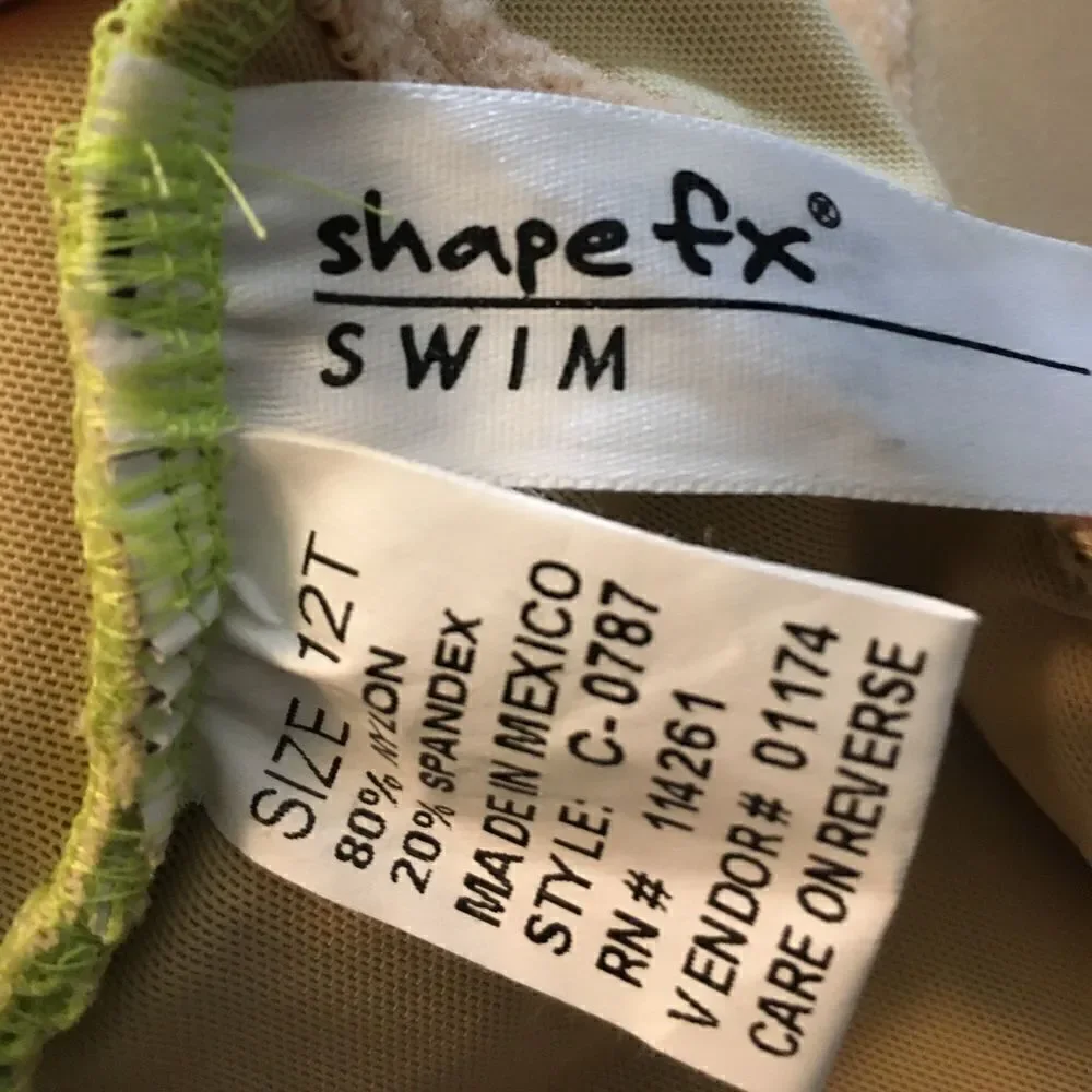 Shape FX Green One Piece Swimsuit Size 12